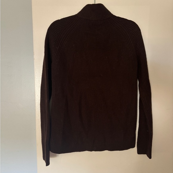 J. McLaughlin Chocolate Brown Faux Fur Sweater Jacket, Size S - Picture 3 of 3